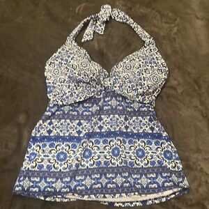 Lands end womens tankini top size 10